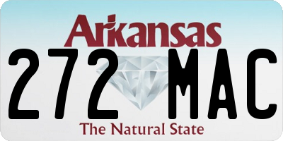 AR license plate 272MAC