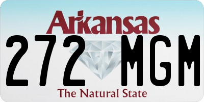 AR license plate 272MGM