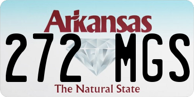 AR license plate 272MGS