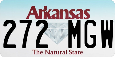 AR license plate 272MGW