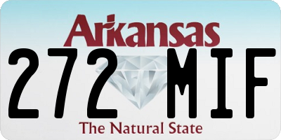 AR license plate 272MIF