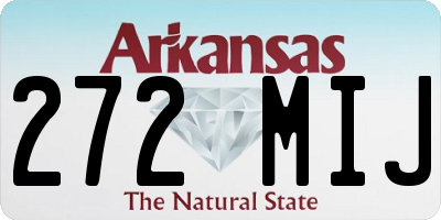 AR license plate 272MIJ