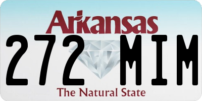 AR license plate 272MIM