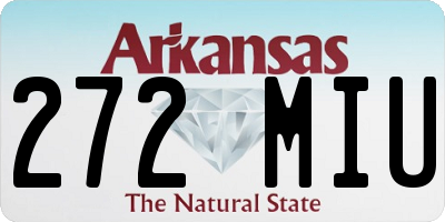 AR license plate 272MIU
