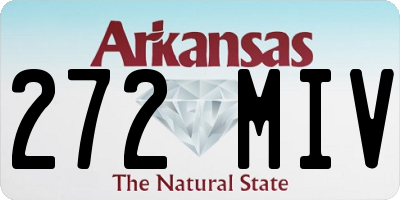 AR license plate 272MIV