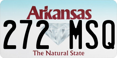 AR license plate 272MSQ
