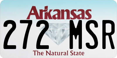 AR license plate 272MSR