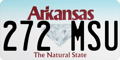 AR license plate 272MSU
