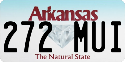 AR license plate 272MUI