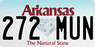 AR license plate 272MUN