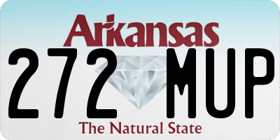 AR license plate 272MUP