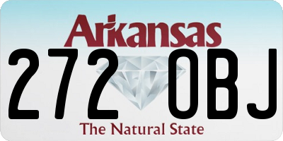 AR license plate 272OBJ