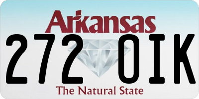AR license plate 272OIK