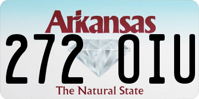 AR license plate 272OIU