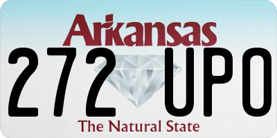 AR license plate 272UPO