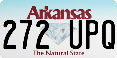 AR license plate 272UPQ