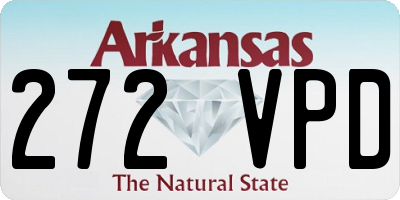 AR license plate 272VPD