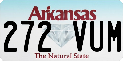AR license plate 272VUM