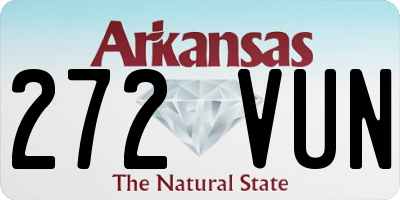 AR license plate 272VUN