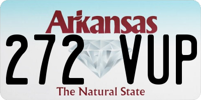 AR license plate 272VUP