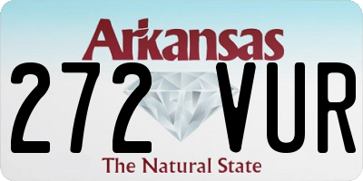 AR license plate 272VUR