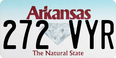 AR license plate 272VYR