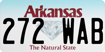 AR license plate 272WAB