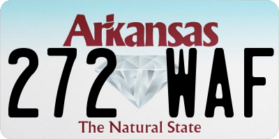 AR license plate 272WAF