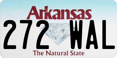 AR license plate 272WAL
