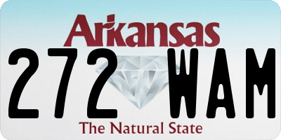 AR license plate 272WAM