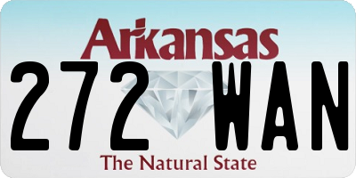 AR license plate 272WAN