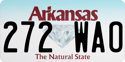 AR license plate 272WAO