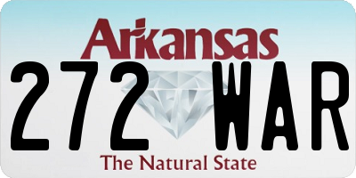 AR license plate 272WAR