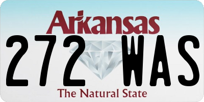 AR license plate 272WAS