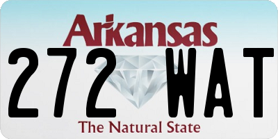 AR license plate 272WAT
