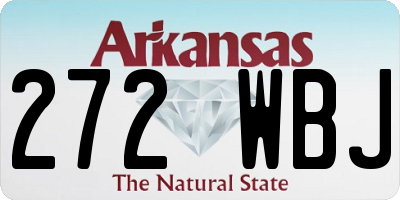 AR license plate 272WBJ