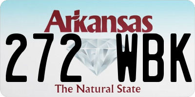 AR license plate 272WBK