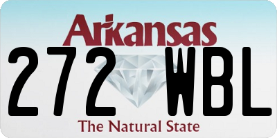 AR license plate 272WBL