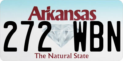 AR license plate 272WBN