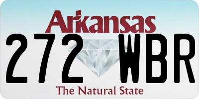AR license plate 272WBR
