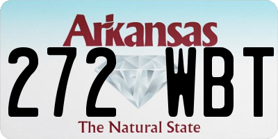 AR license plate 272WBT