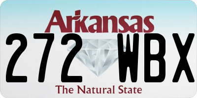 AR license plate 272WBX