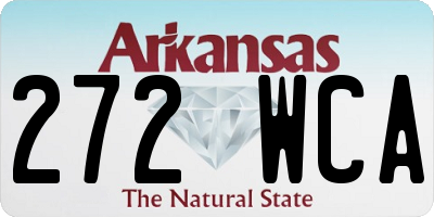 AR license plate 272WCA
