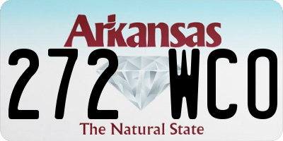 AR license plate 272WCO
