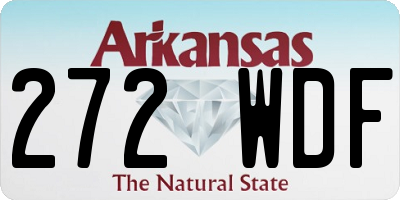 AR license plate 272WDF