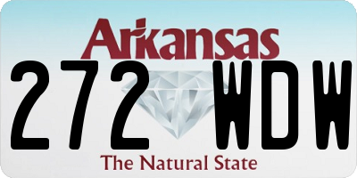 AR license plate 272WDW