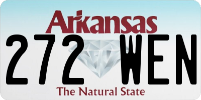 AR license plate 272WEN