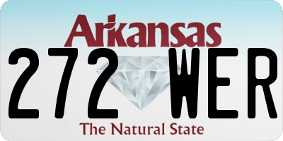 AR license plate 272WER