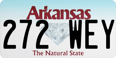 AR license plate 272WEY