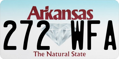 AR license plate 272WFA
